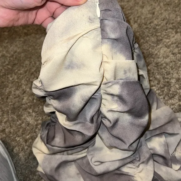 NWT Nasty Gal Tie Dye Print Ruched Mini Skirt Size Small