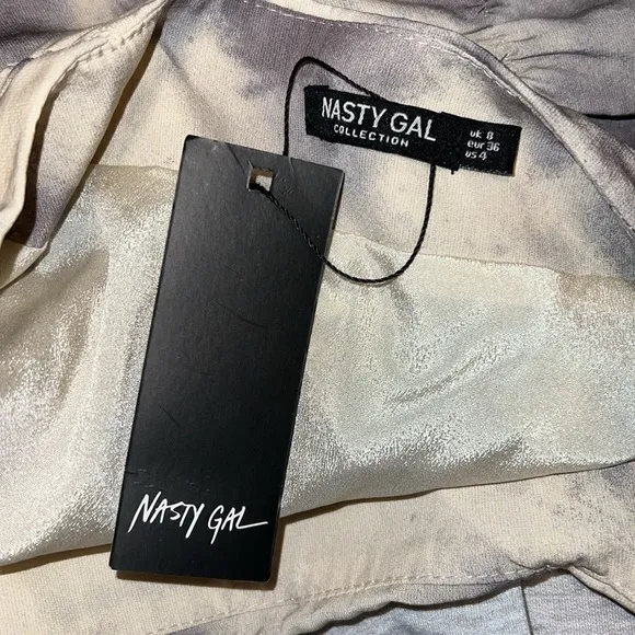 NWT Nasty Gal Tie Dye Print Ruched Mini Skirt Size Small