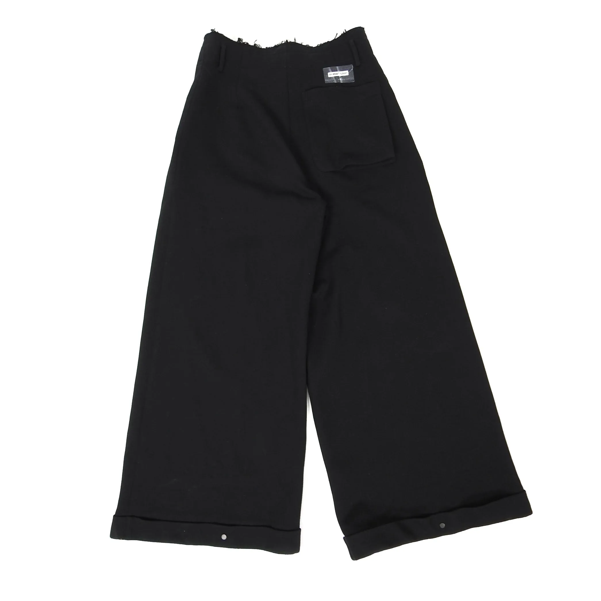Off White Wide Leg Pants Black Medium