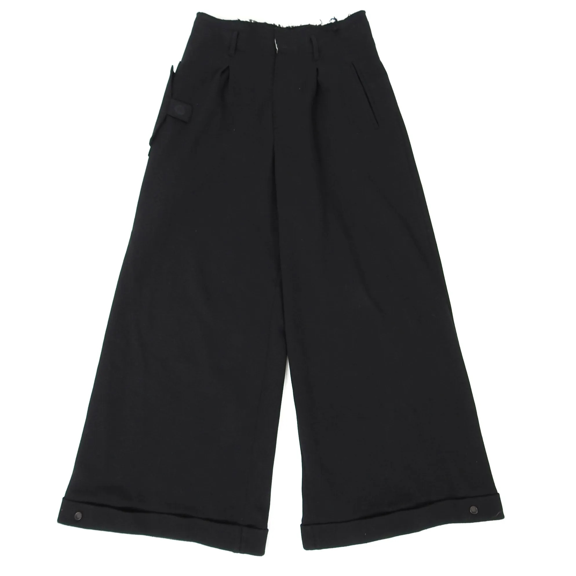 Off White Wide Leg Pants Black Medium