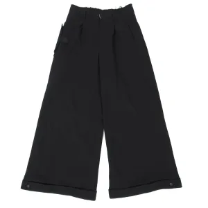 Off White Wide Leg Pants Black Medium