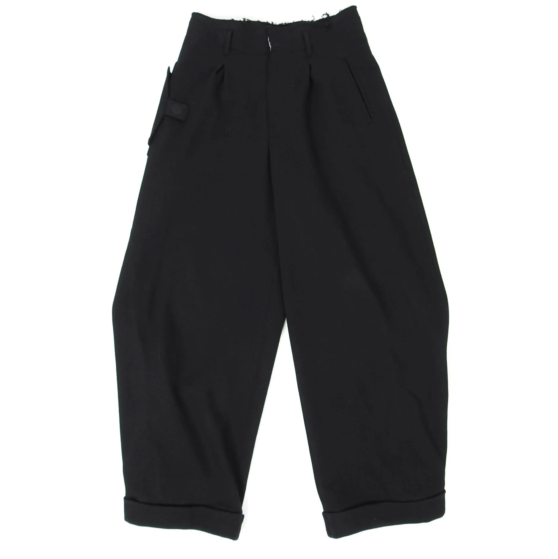 Off White Wide Leg Pants Black Medium