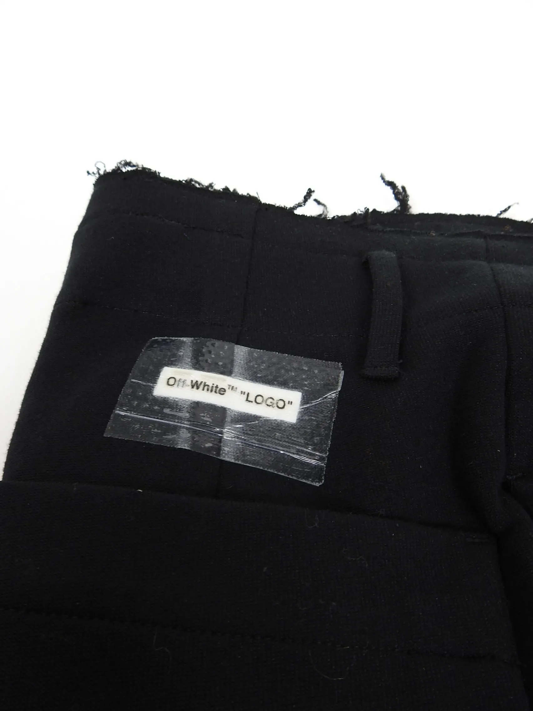 Off White Wide Leg Pants Black Medium