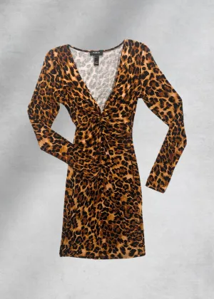 Olive Leopard Mini Dress - Leopard