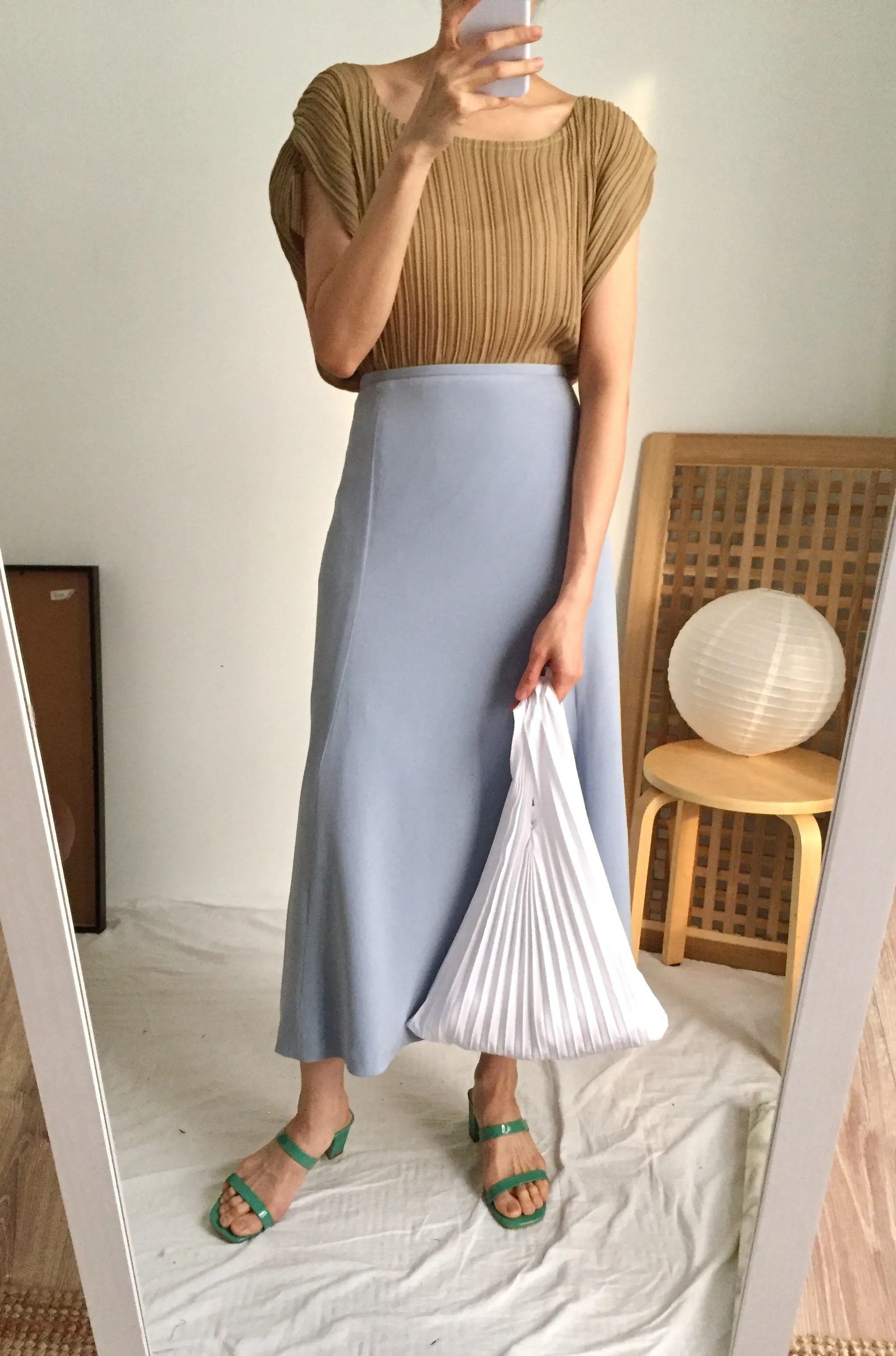 olsen blouse {Japanese vintage,sz L-XL｝