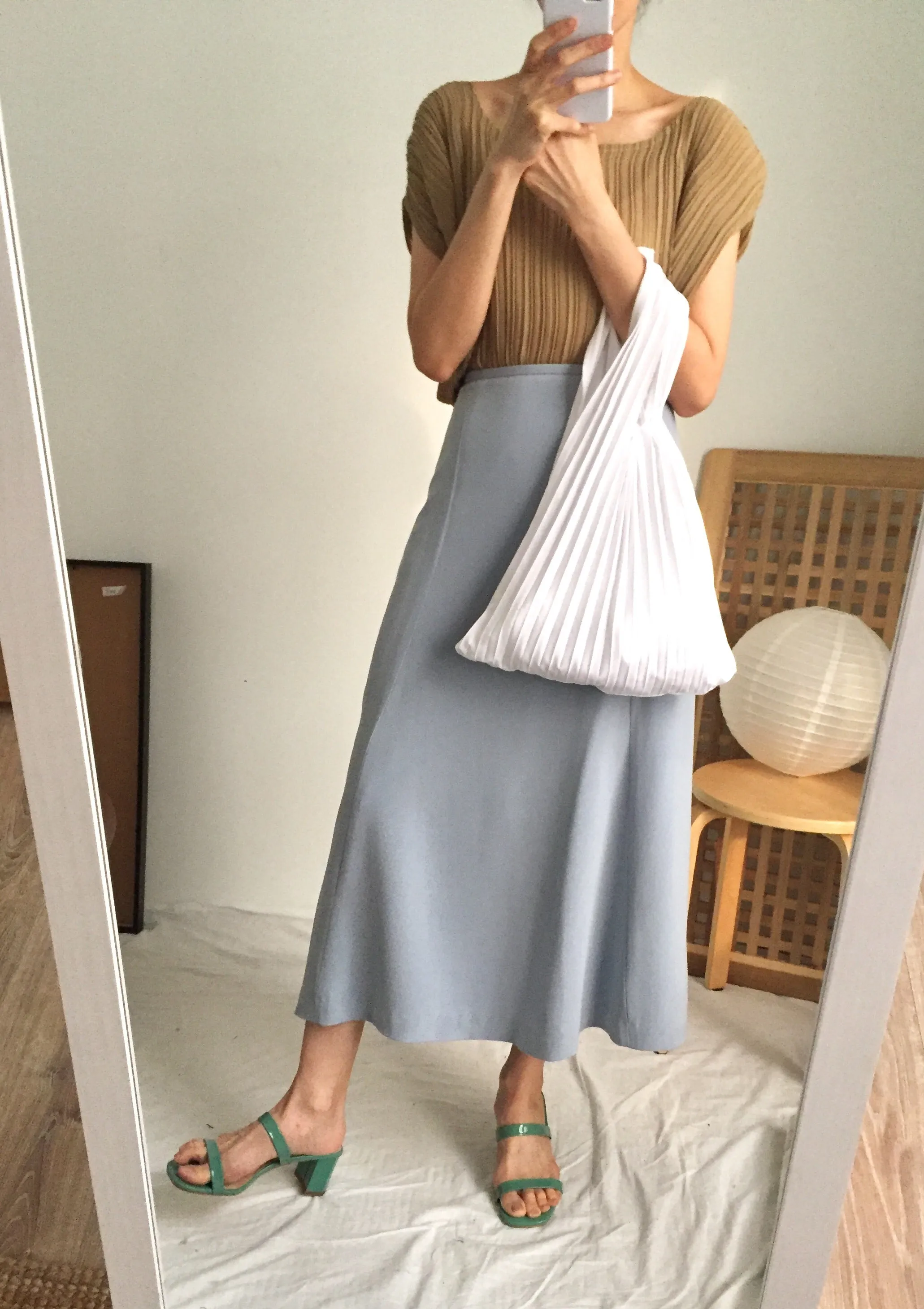 olsen blouse {Japanese vintage,sz L-XL｝