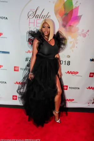 Oyemwen High Slit Maxi Tutu Skirt Black