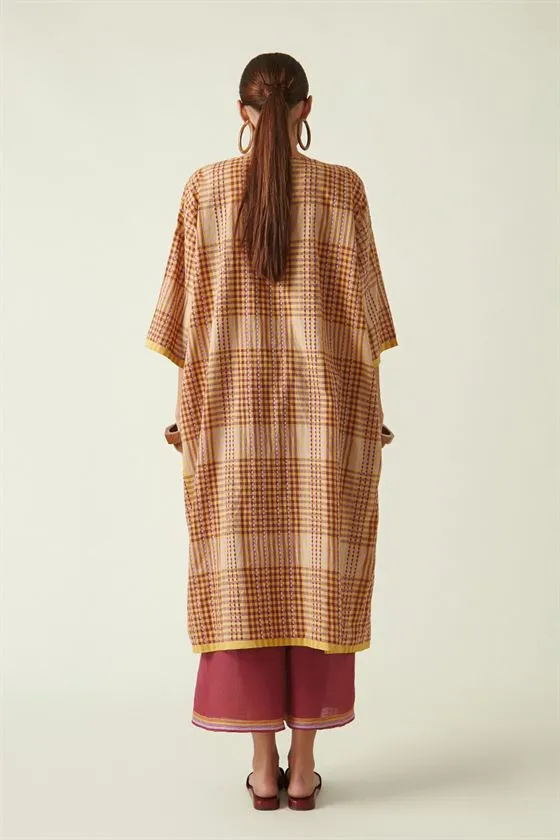 Payal Pratap   I   Bloor Vulpes Free Size Dress Cotton Handloom Mustard Transition Edit 4T-17B