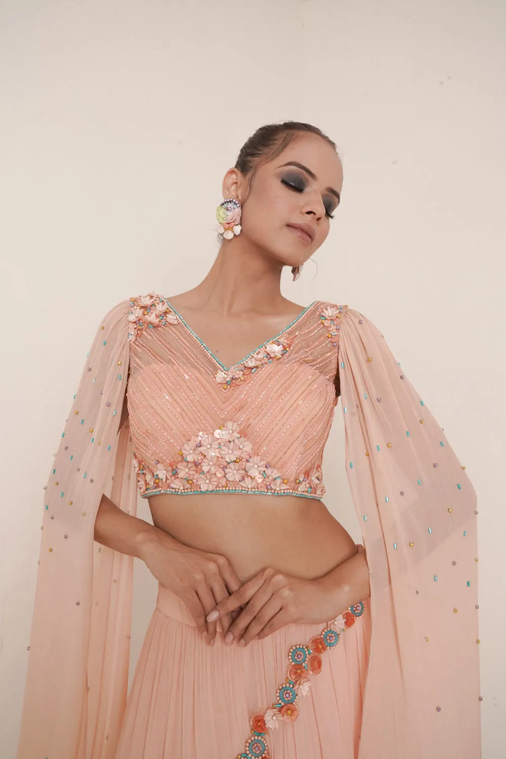Peach Lehenga