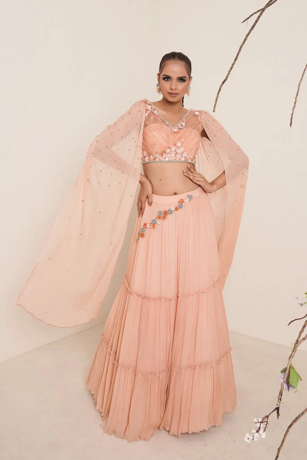 Peach Lehenga