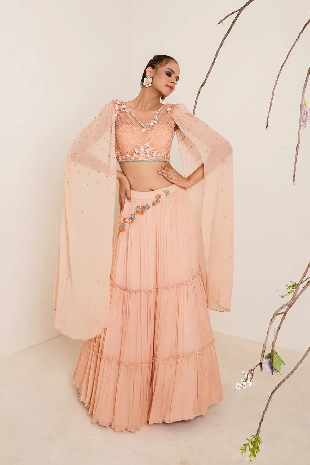 Peach Lehenga