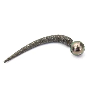 Pearl Horn Earring