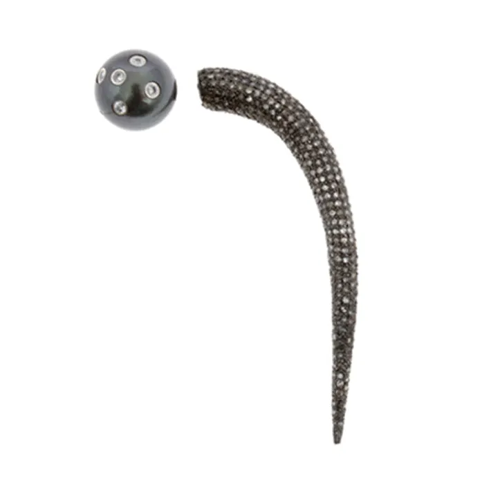 Pearl Horn Earring