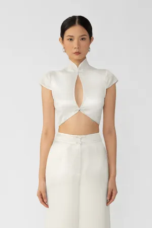 Peggy Satin Top