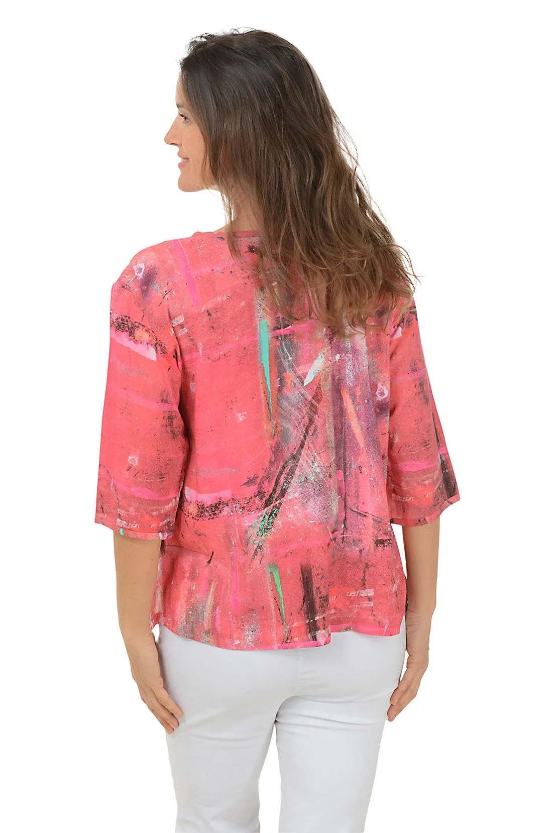 Petite Kelly Pleated Button Sleeve Blouse