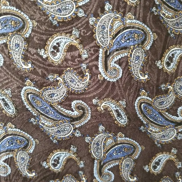 Petite Sophisticate Paisley Print Silk Maxi Skirt | NWT | 8P | Brown Blue Gold