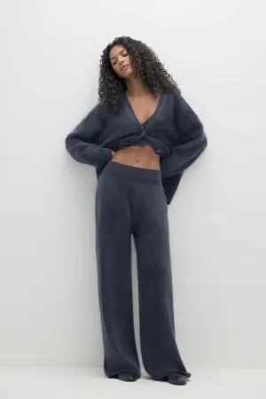 PHILIPA BRUSHED CASHMERE WIDE-LEG PANT