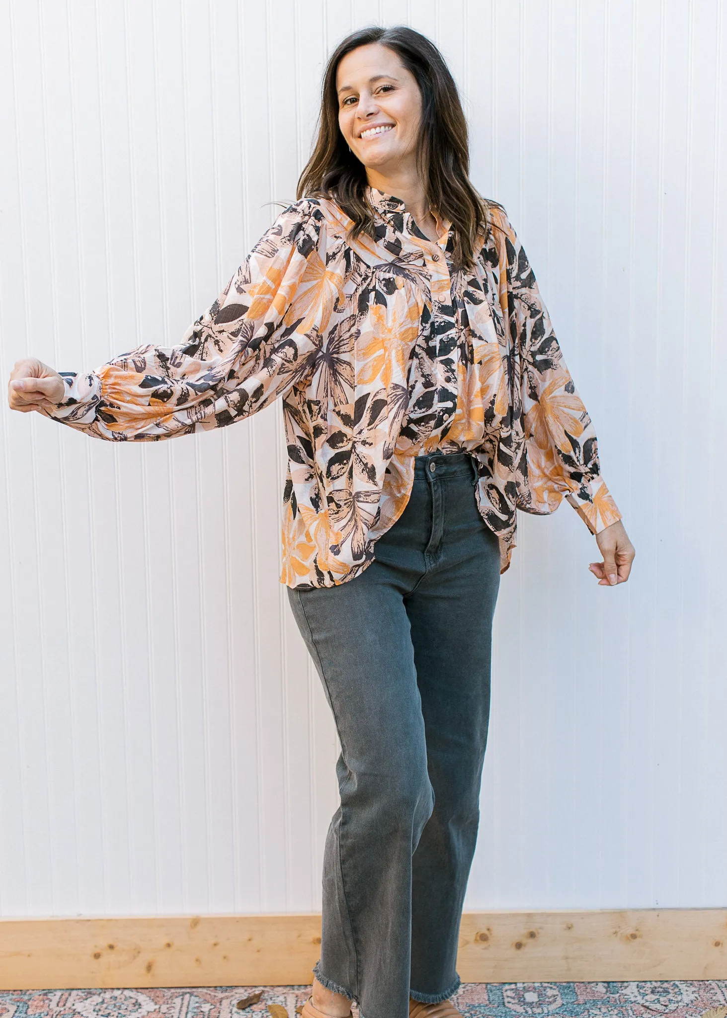 Pinecone Floral Top