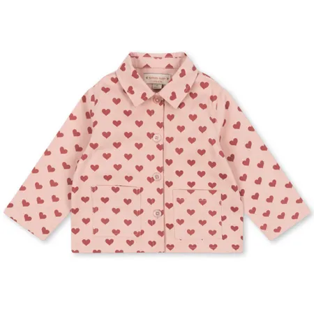 Pink Hearts Shirt Jacket