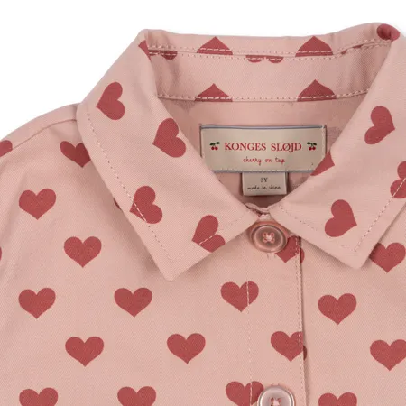 Pink Hearts Shirt Jacket