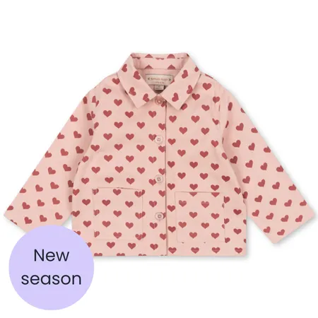 Pink Hearts Shirt Jacket