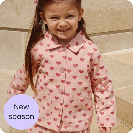 Pink Hearts Shirt Jacket