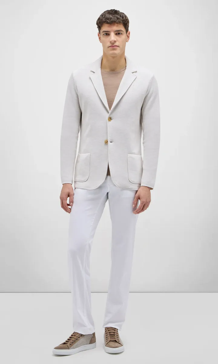 PIQUET COTTON SILK SWACKET - LIGHT BEIGE