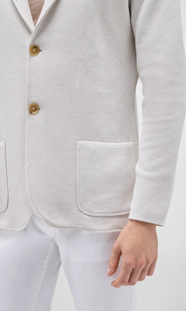 PIQUET COTTON SILK SWACKET - LIGHT BEIGE