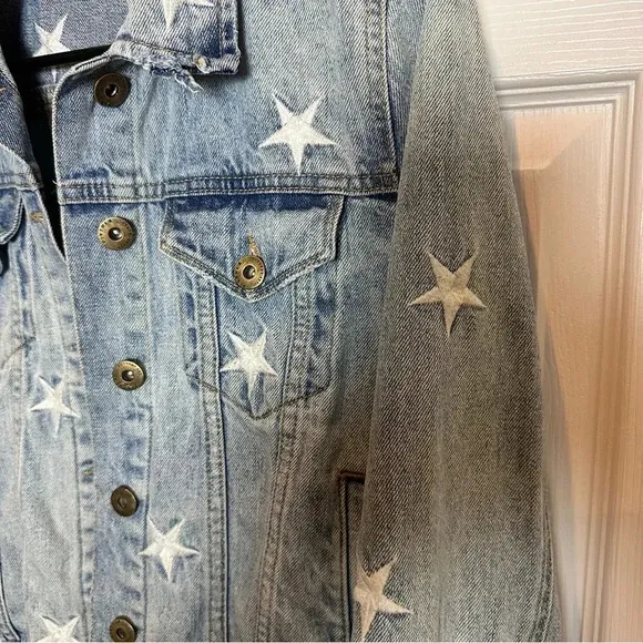 PISTOLA BRANDO STAR EMBROIDERY DENIM JACKET - ZODIAC XS