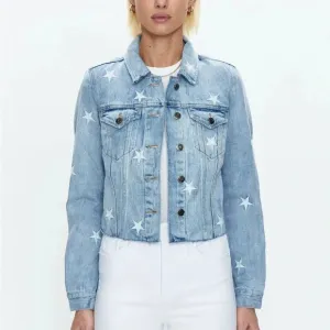PISTOLA BRANDO STAR EMBROIDERY DENIM JACKET - ZODIAC XS