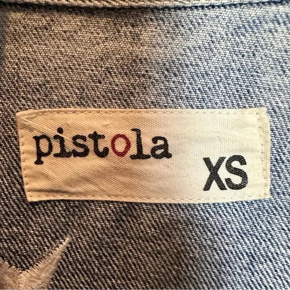 PISTOLA BRANDO STAR EMBROIDERY DENIM JACKET - ZODIAC XS