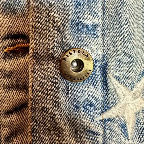 PISTOLA BRANDO STAR EMBROIDERY DENIM JACKET - ZODIAC XS