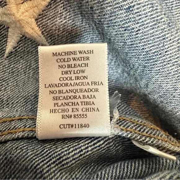 PISTOLA BRANDO STAR EMBROIDERY DENIM JACKET - ZODIAC XS