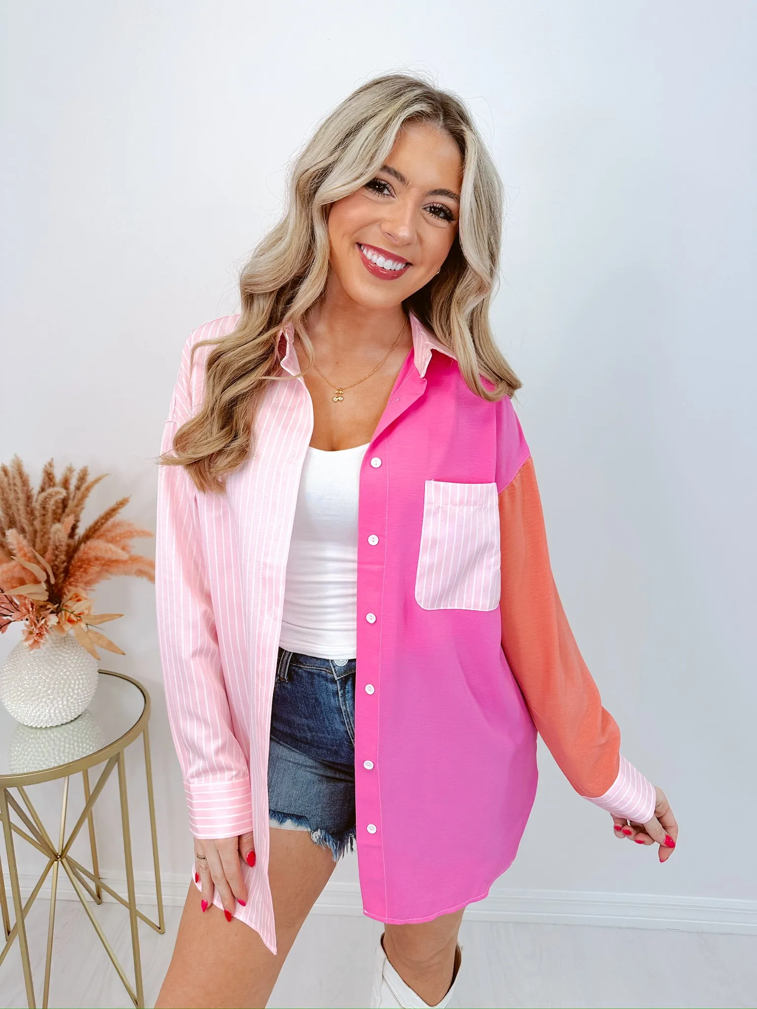 Playfully Polished Colorblock Blouse