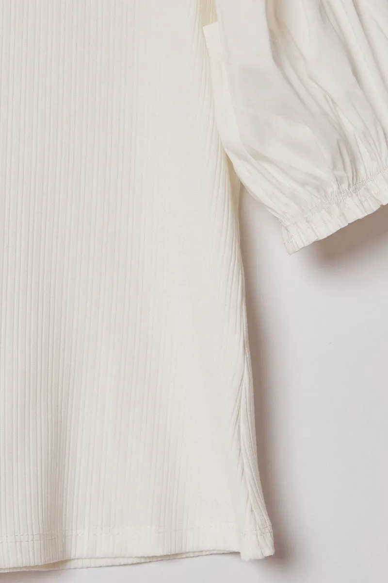Pleated Cinched Sleeve Top