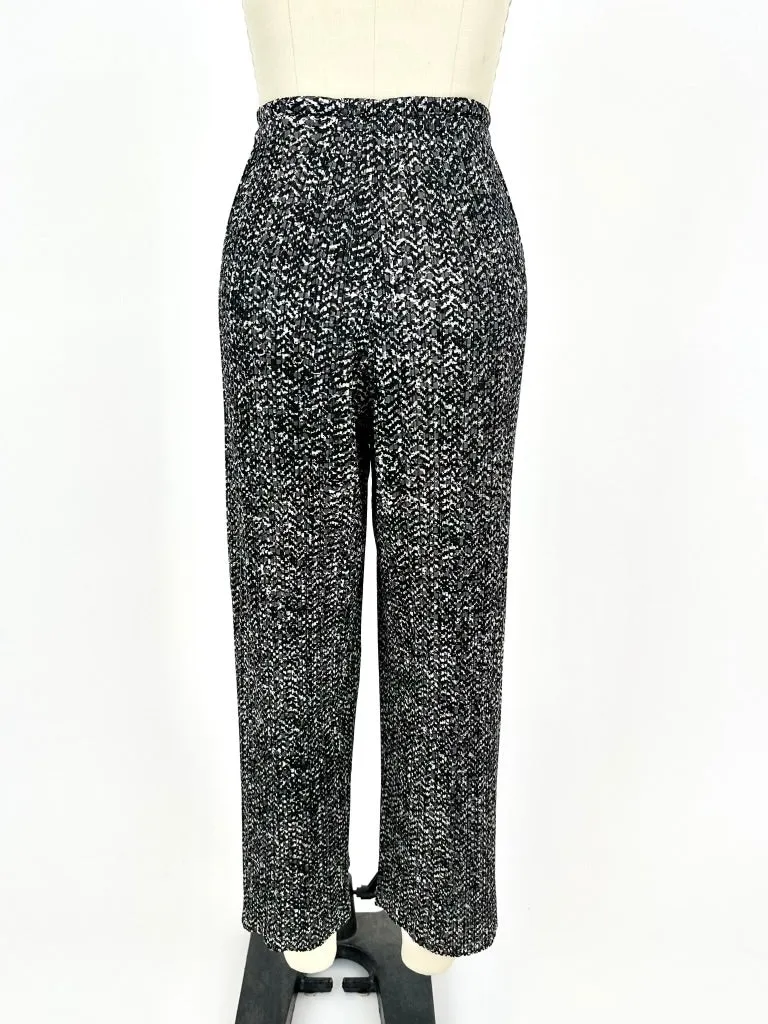 Pleats Please Issey Miyake Splatter Print Pants