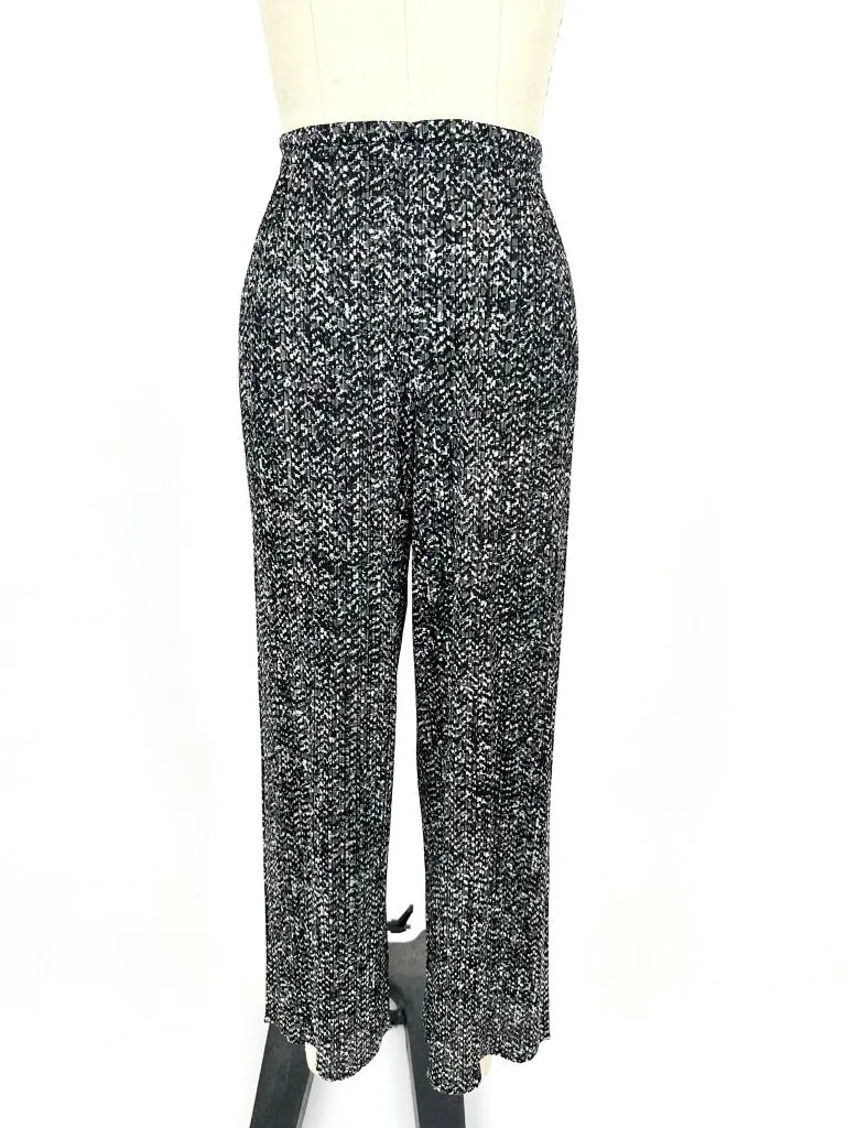 Pleats Please Issey Miyake Splatter Print Pants