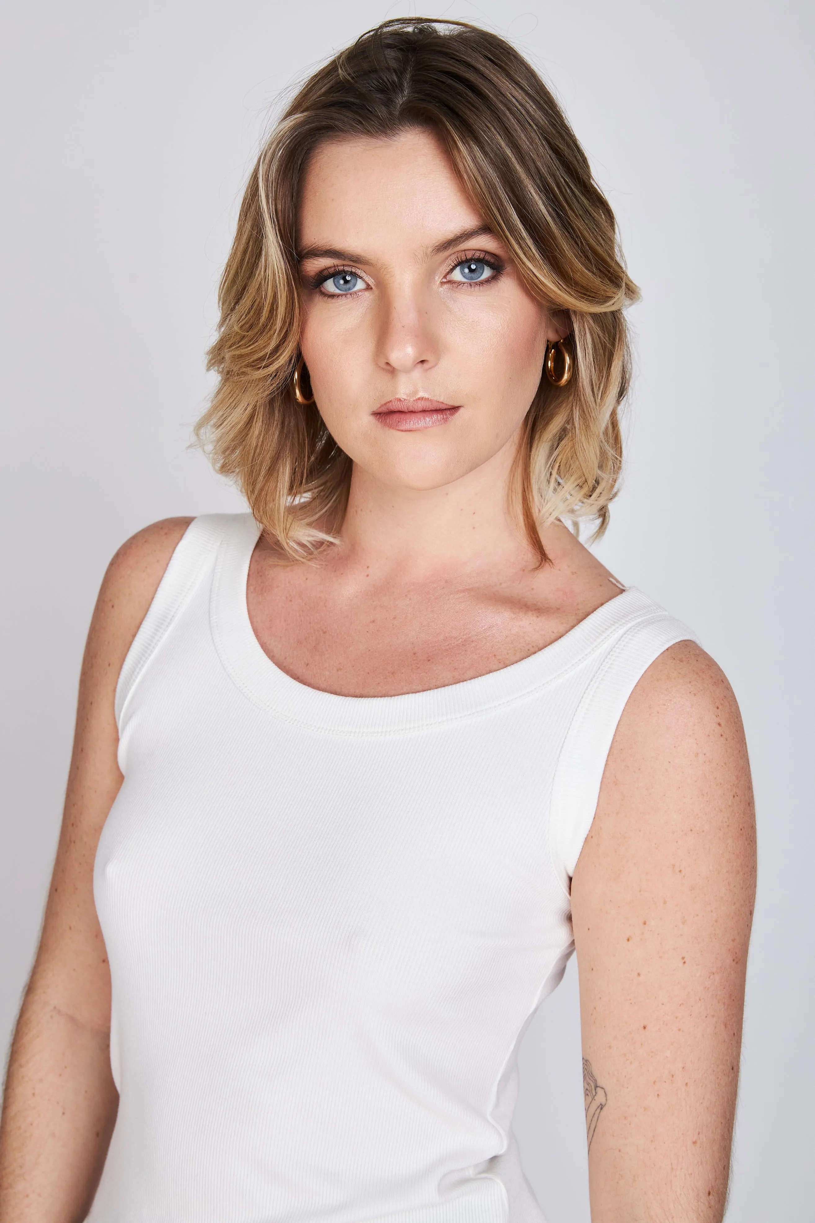 Polera Musculosa Rib Lara Blanco Eclipse