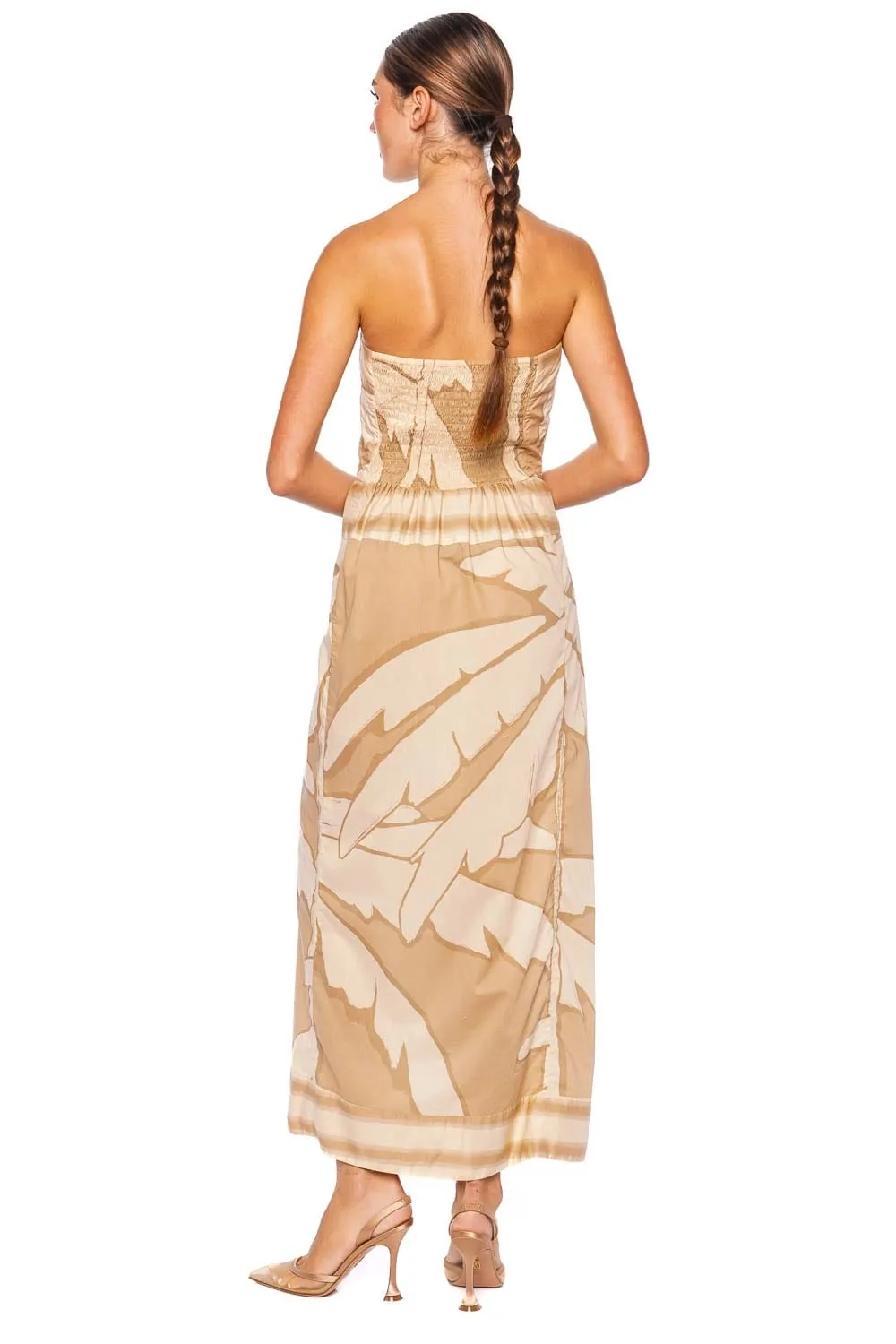 Pontoon Afternoon Palm Print Midi Dress