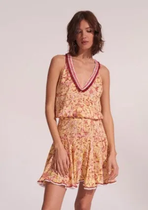 Poupette St. Barths Agathe V Dress - Yellow Camilia