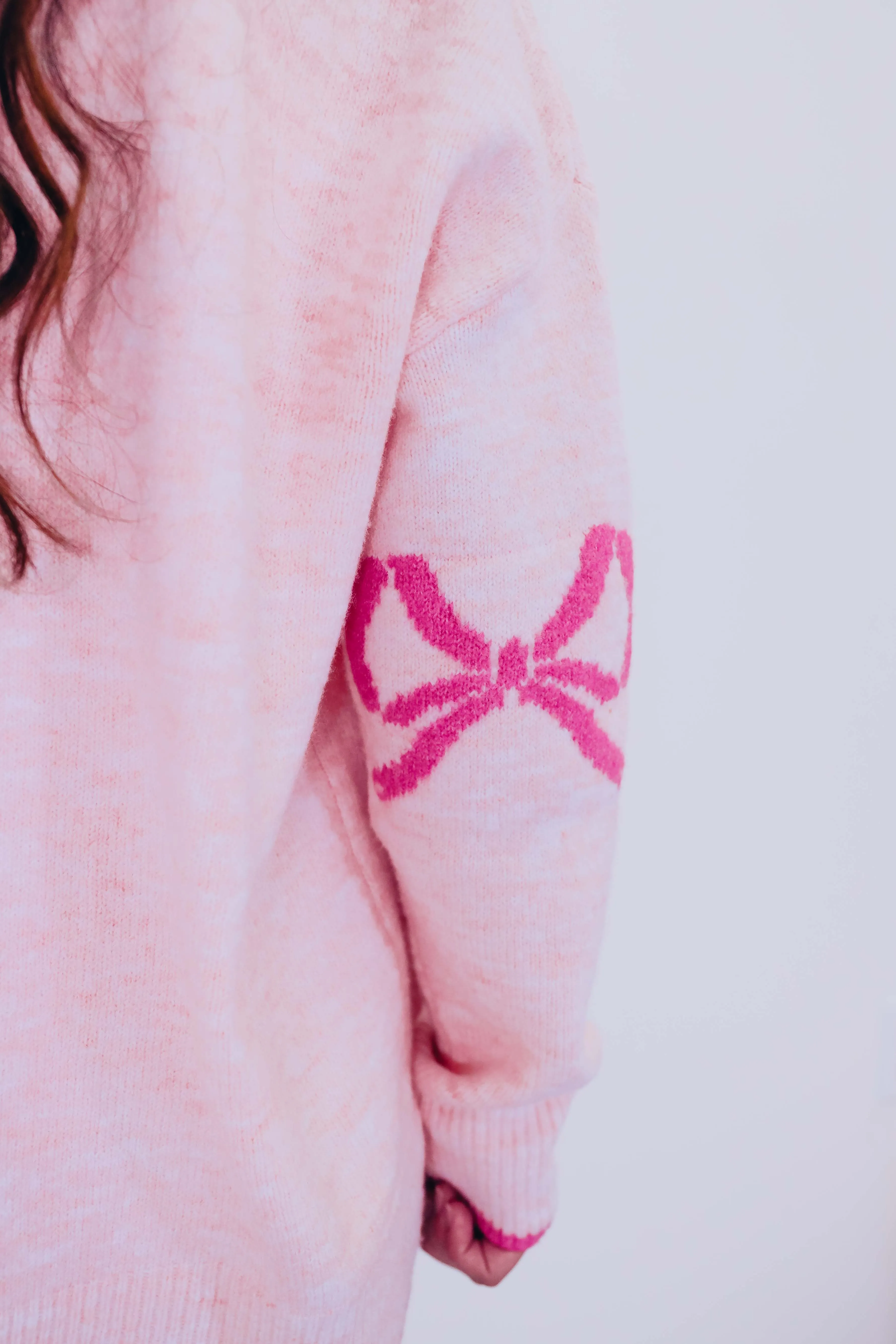 Pretty 'N Pink Bow Knit Cardigan