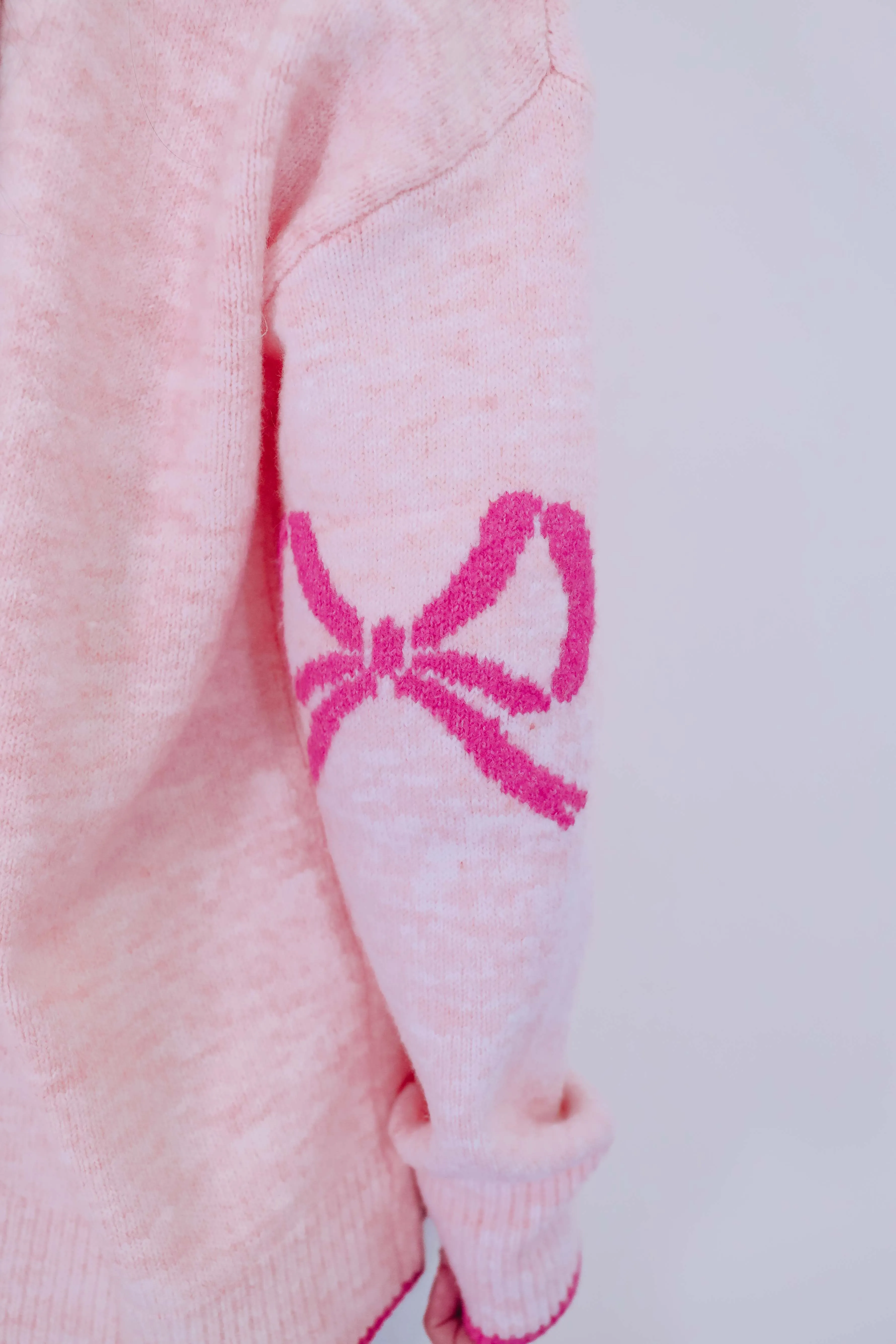 Pretty 'N Pink Bow Knit Cardigan