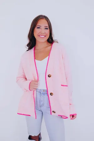 Pretty 'N Pink Bow Knit Cardigan