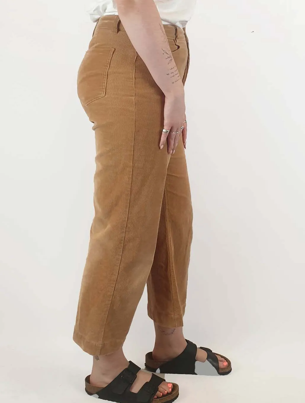 Princess Highway tan cord wide leg pants size 12