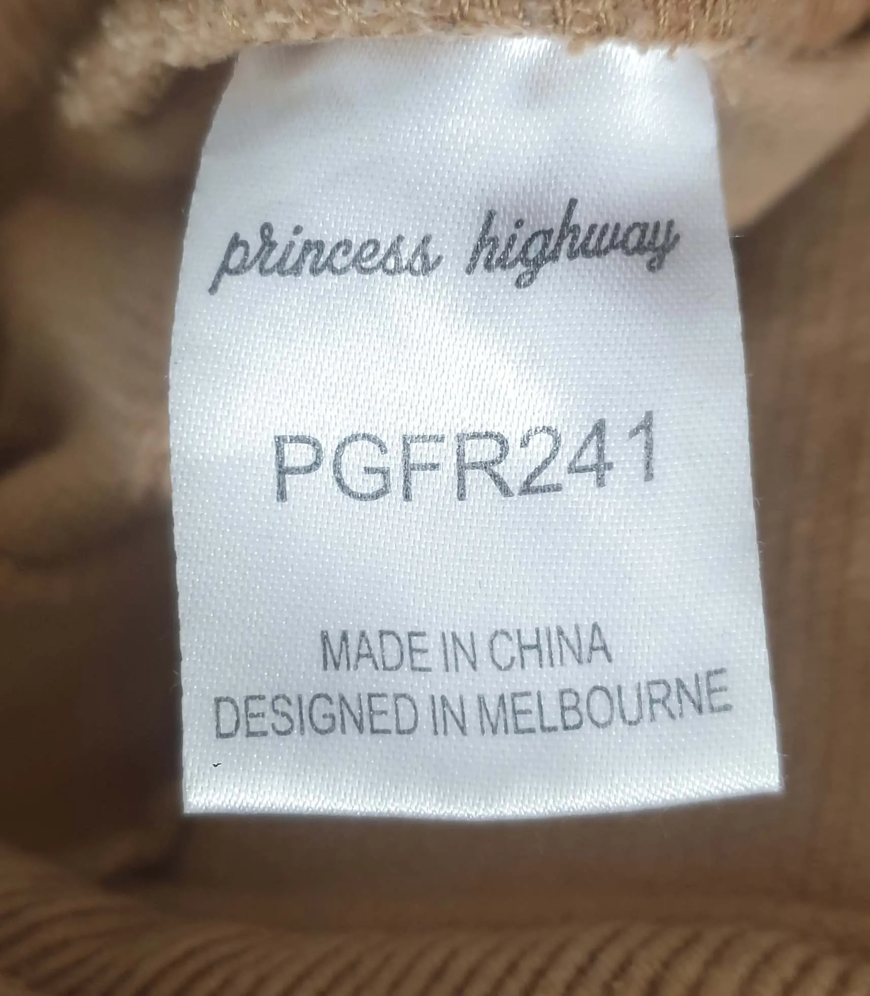 Princess Highway tan cord wide leg pants size 12