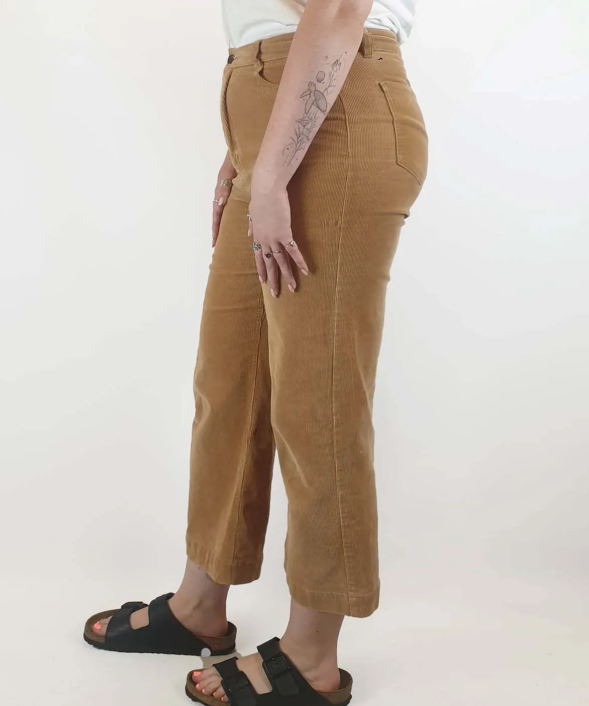 Princess Highway tan cord wide leg pants size 12