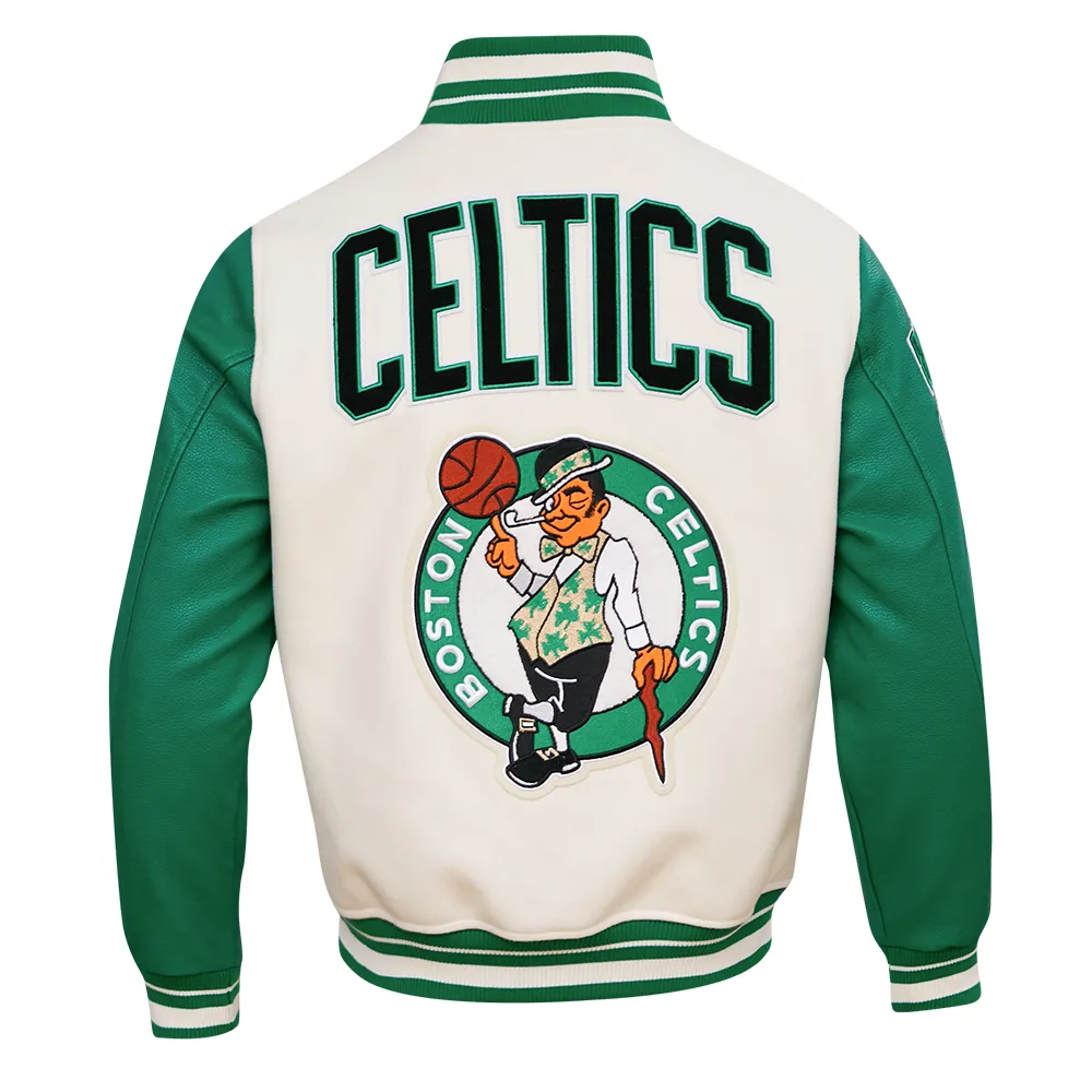 Pro Standard BOSTON CELTICS RETRO CLASSIC RIB WOOL VARSITY JACKET