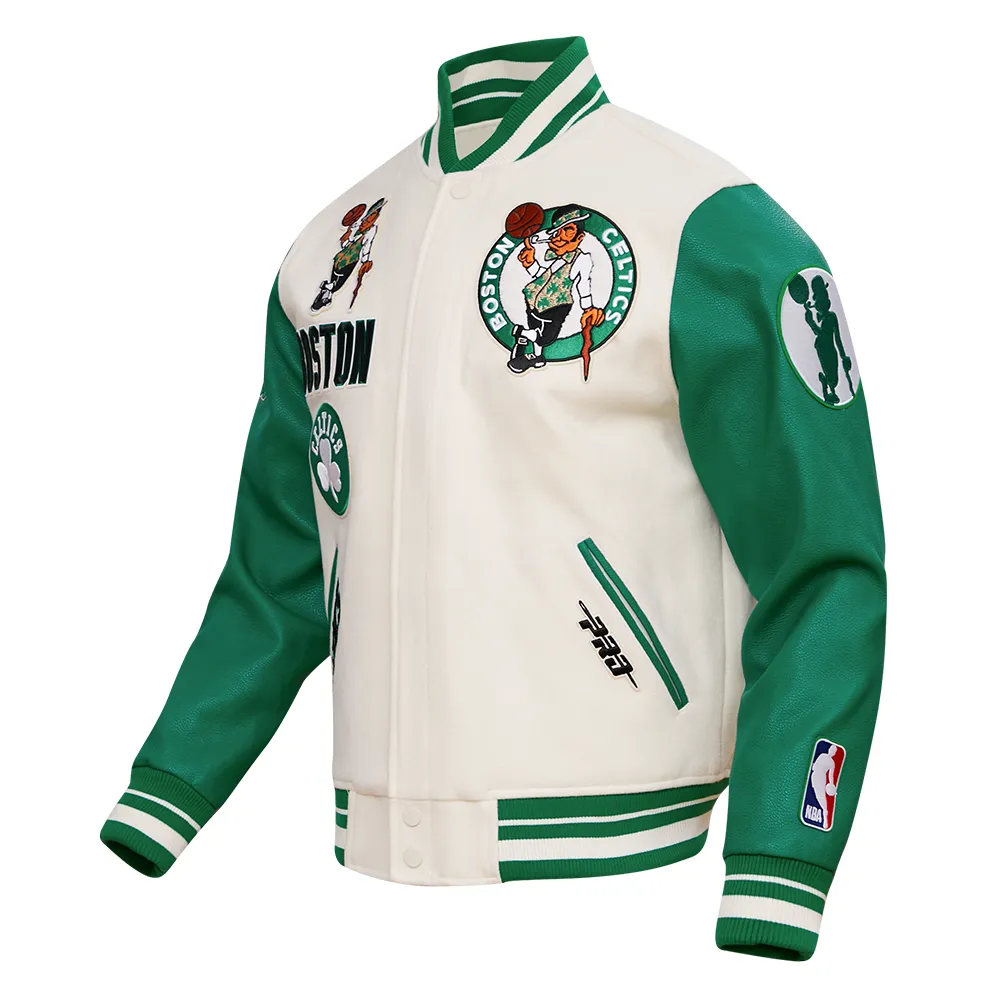 Pro Standard BOSTON CELTICS RETRO CLASSIC RIB WOOL VARSITY JACKET