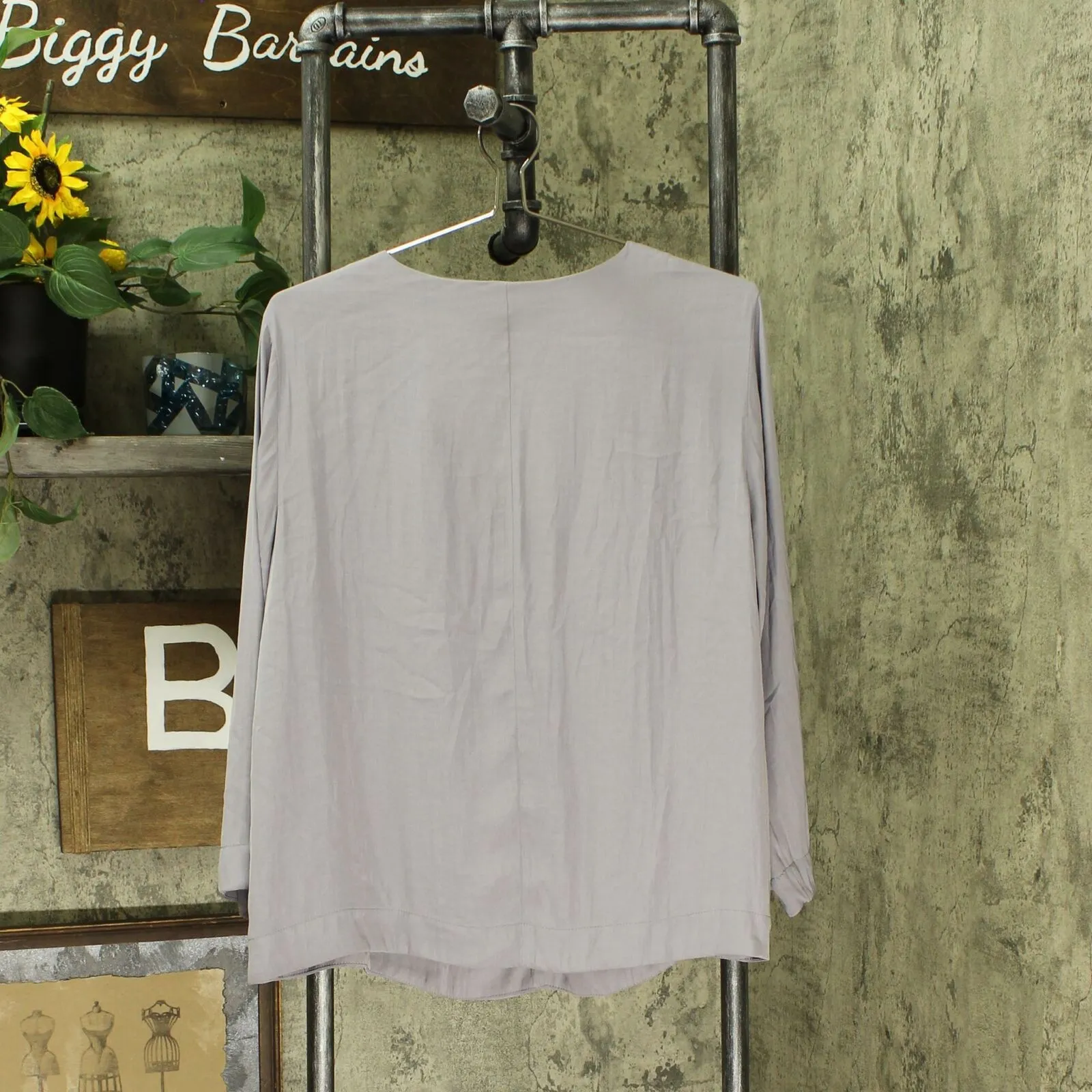 Prologue Women's 3/4 Sleeve Pleated V-Neck Blouse