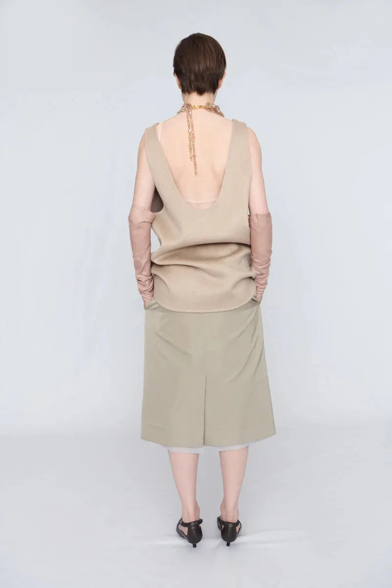 Pull-On Skirt in Duchesse